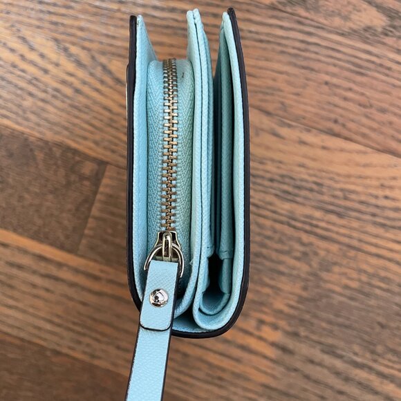 Kate Spade New York Cara Newberry Lane Blue Small Leather Fold Wallet - Picture 10 of 10